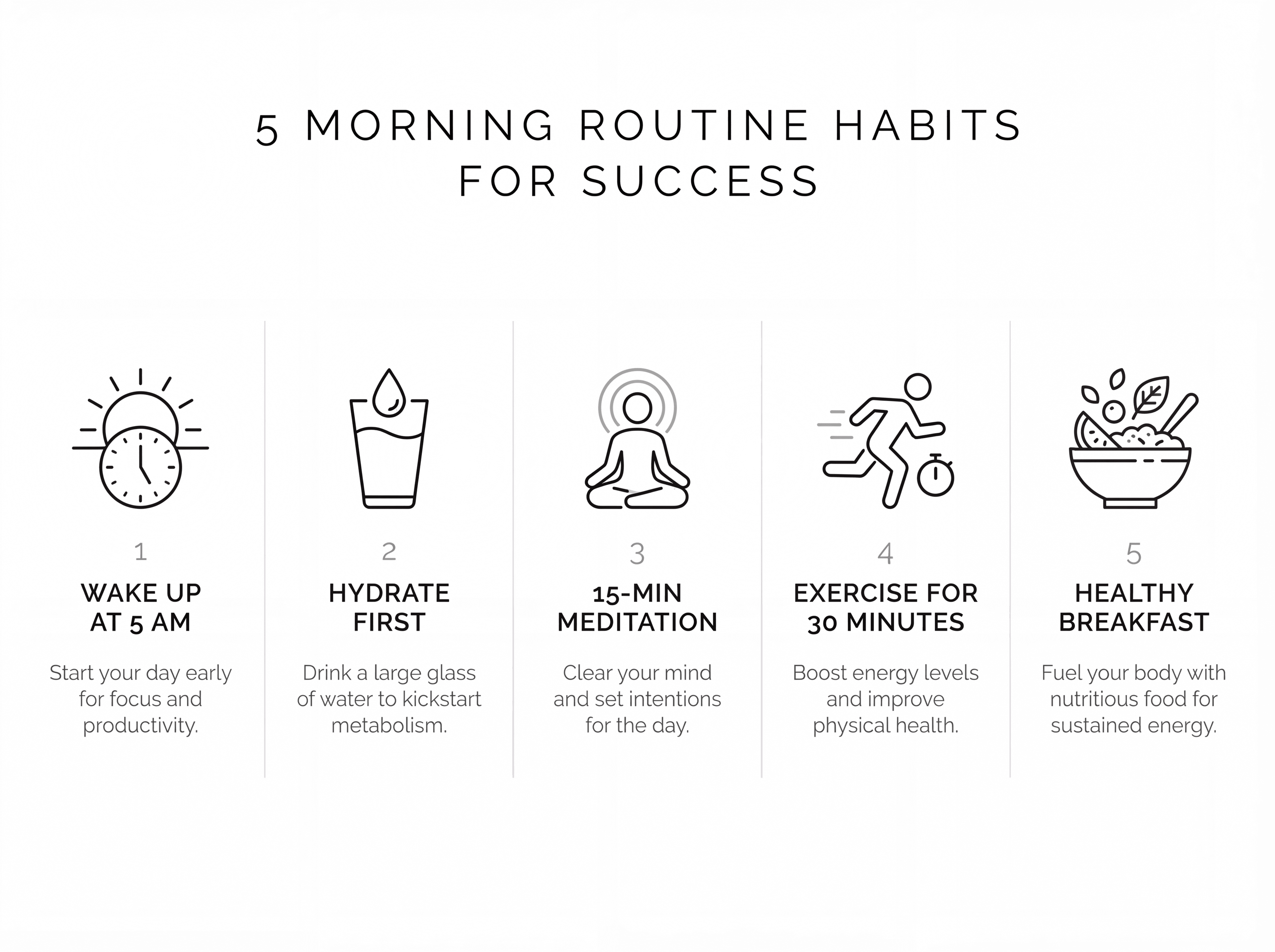 Minimal style - Morning Routine Habits