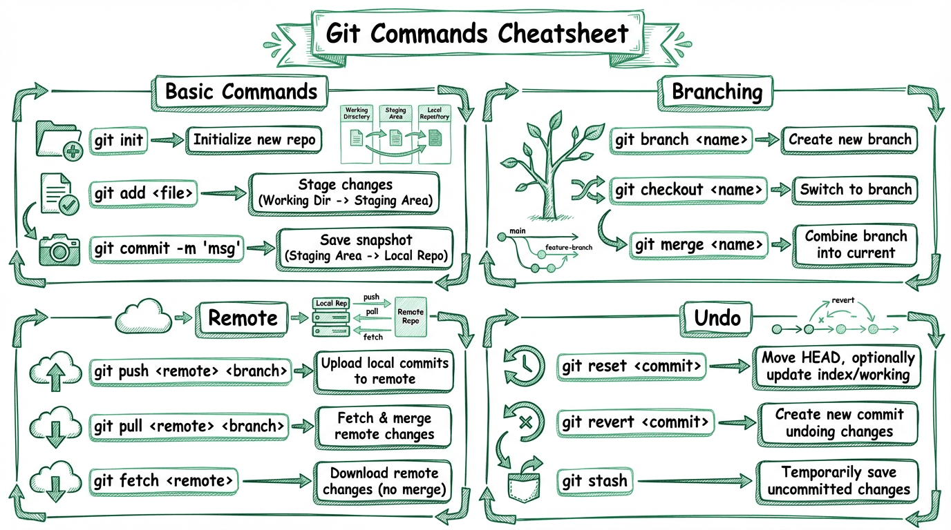 Cheatsheet style infographic example